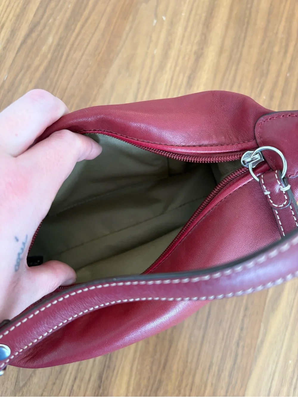 Coach Vintage Red Leather Mini Shoulder Bag